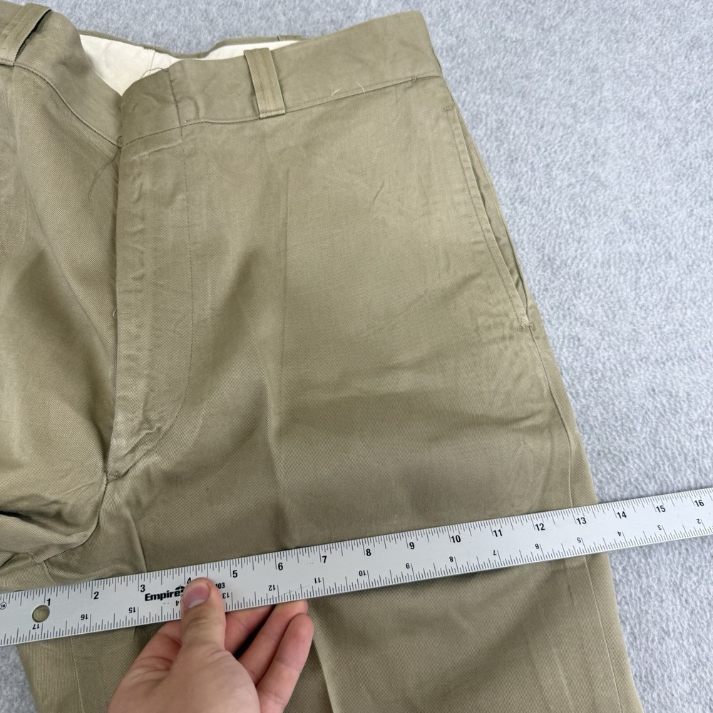 Vintage 60s US Military Officer Chino Pants Trousers Vietnam 32x30 Khaki Shade 1 - Picture 9 of 12